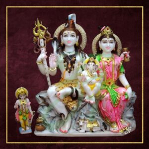 Shiv Parivar Marble Statue