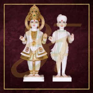 Swami narayan marble statue 02