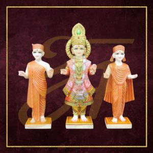 Swami narayan marble statue 03