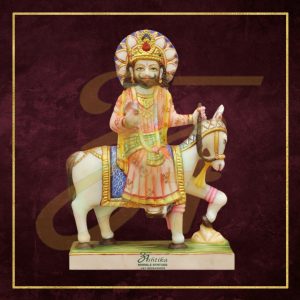 Ramdev baba marble statue 04