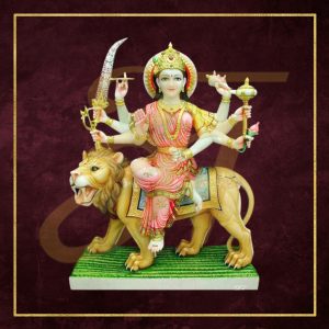 Durga Mata Marble Statue