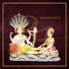 Vishnu Laxmi marble statue 01